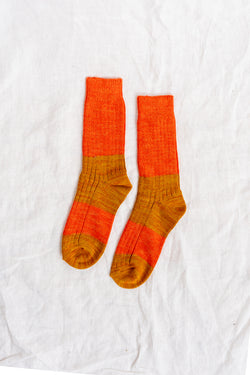 Escuyer Melange Blend Block Socks - Women