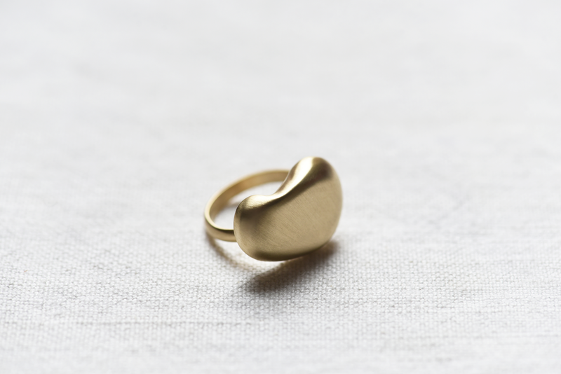 A beautiful everyday brass ring, handcrafted by 8.6.4 in NYC