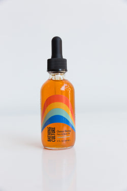 A bottle of Bathing Culture Outer Being Face & Body Oil, a solar restorative, anti-inflammatory, natural moisture retainer