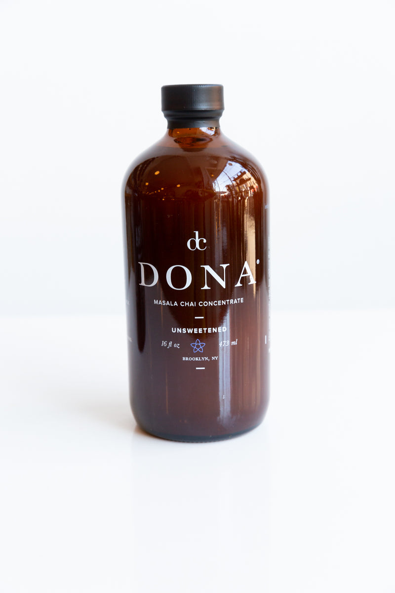 bottle of Dona Masala Chai Concentrate