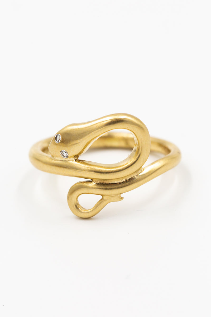 Halcyon Asp Ring made of 14k yellow gold