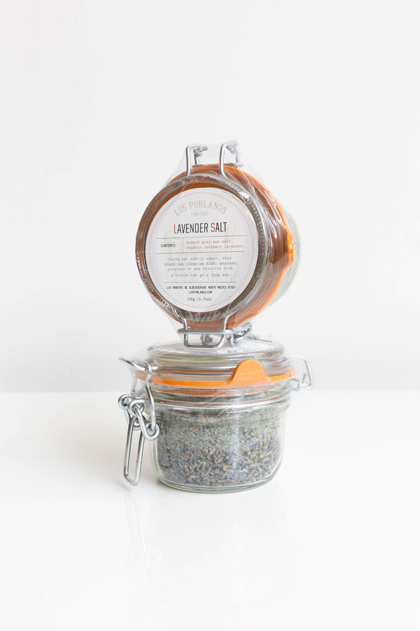 Los Poblanos Lavender Salt in le parfait jar
