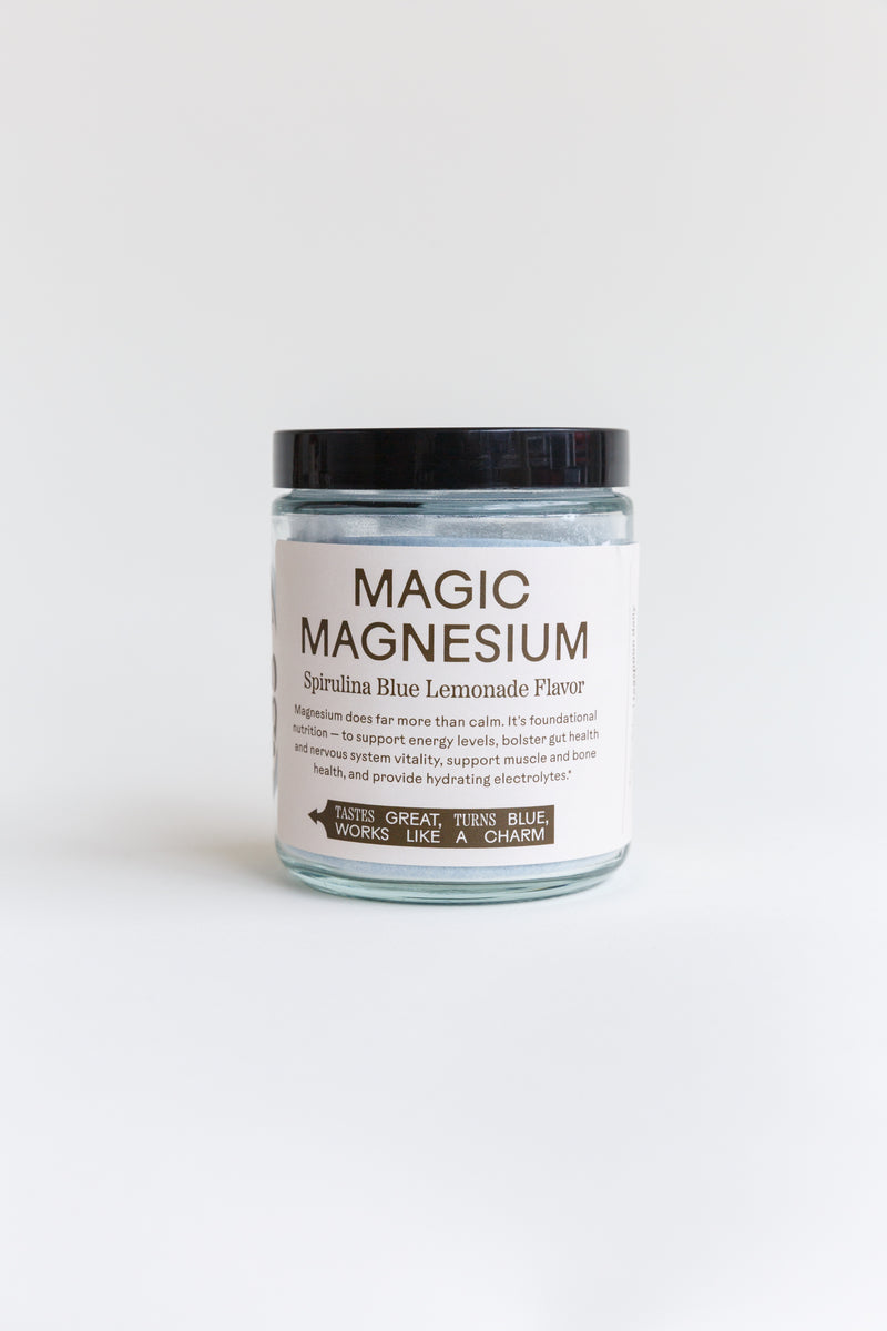 A jar of Wooden Spoon Herbs Magic Magnesium