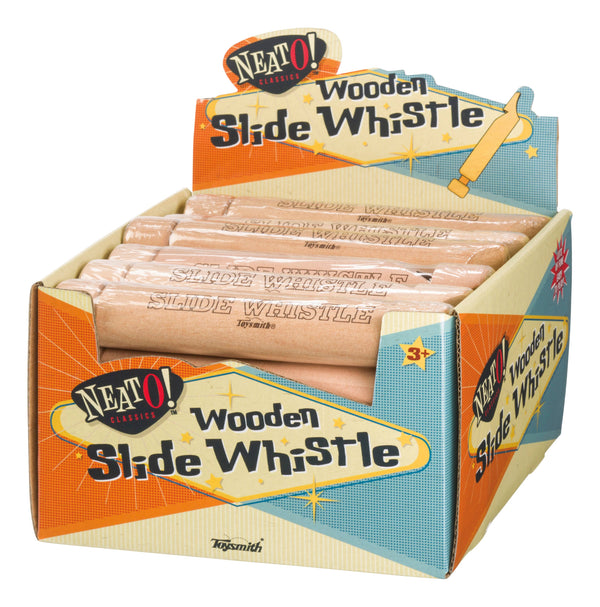 Toysmith - Neato! Wooden Slide Whistle, 6-1/2" Sealed Musical Toy