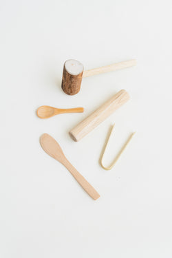 Wooden Play Dough Tools Set