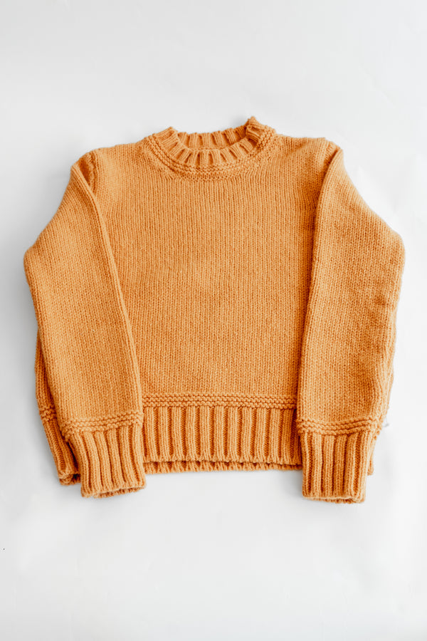 McConnell Plain Crew Sweater in Gold