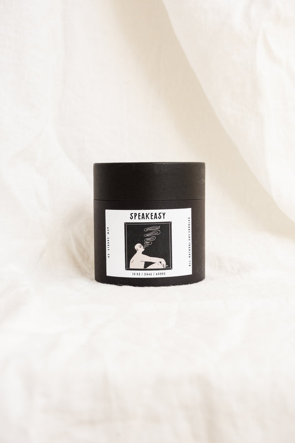 Image of 6pm Candle scent, Speakeasy, in it's box.
