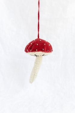 Fiona Walker Velvet Mushroom Ornament