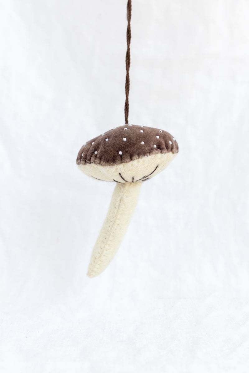Fiona Walker Velvet Mushroom Ornament