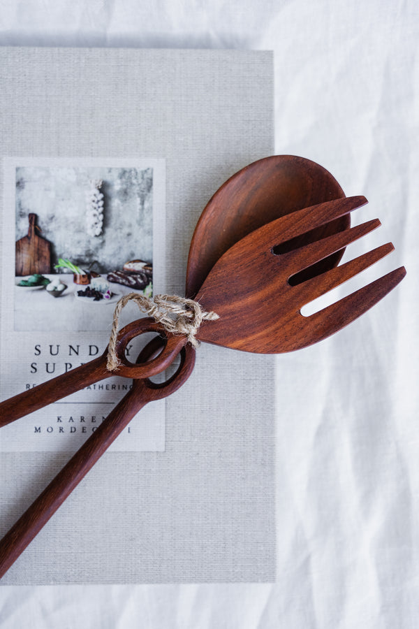 Itza Wood Handmade Wooden Salad Servers