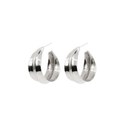 Ladha Silver Sahara Ridge Hoop Earrings