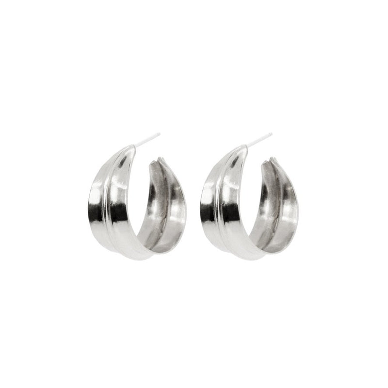 Ladha Silver Sahara Ridge Hoop Earrings