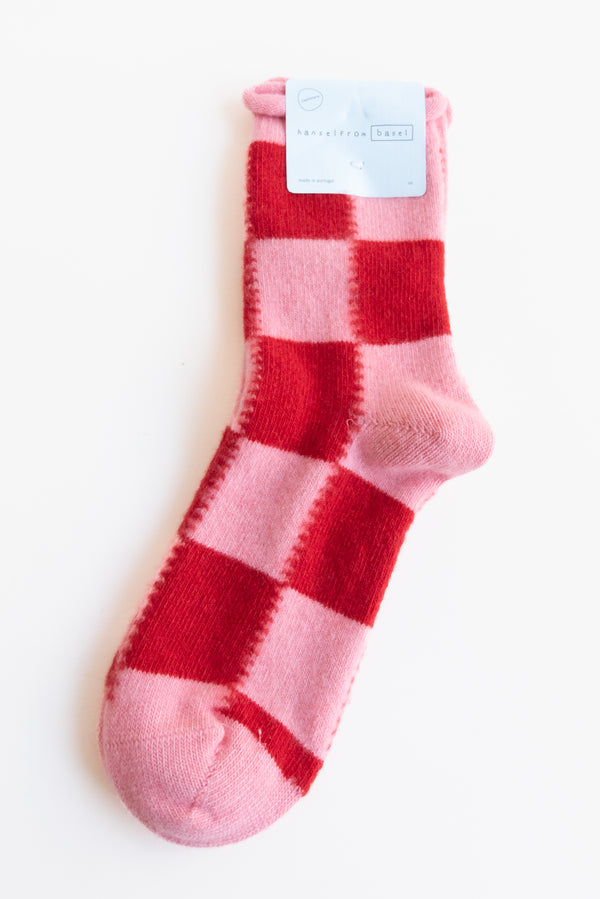 Hansel from basel Felicity Cashmere Checkered socks