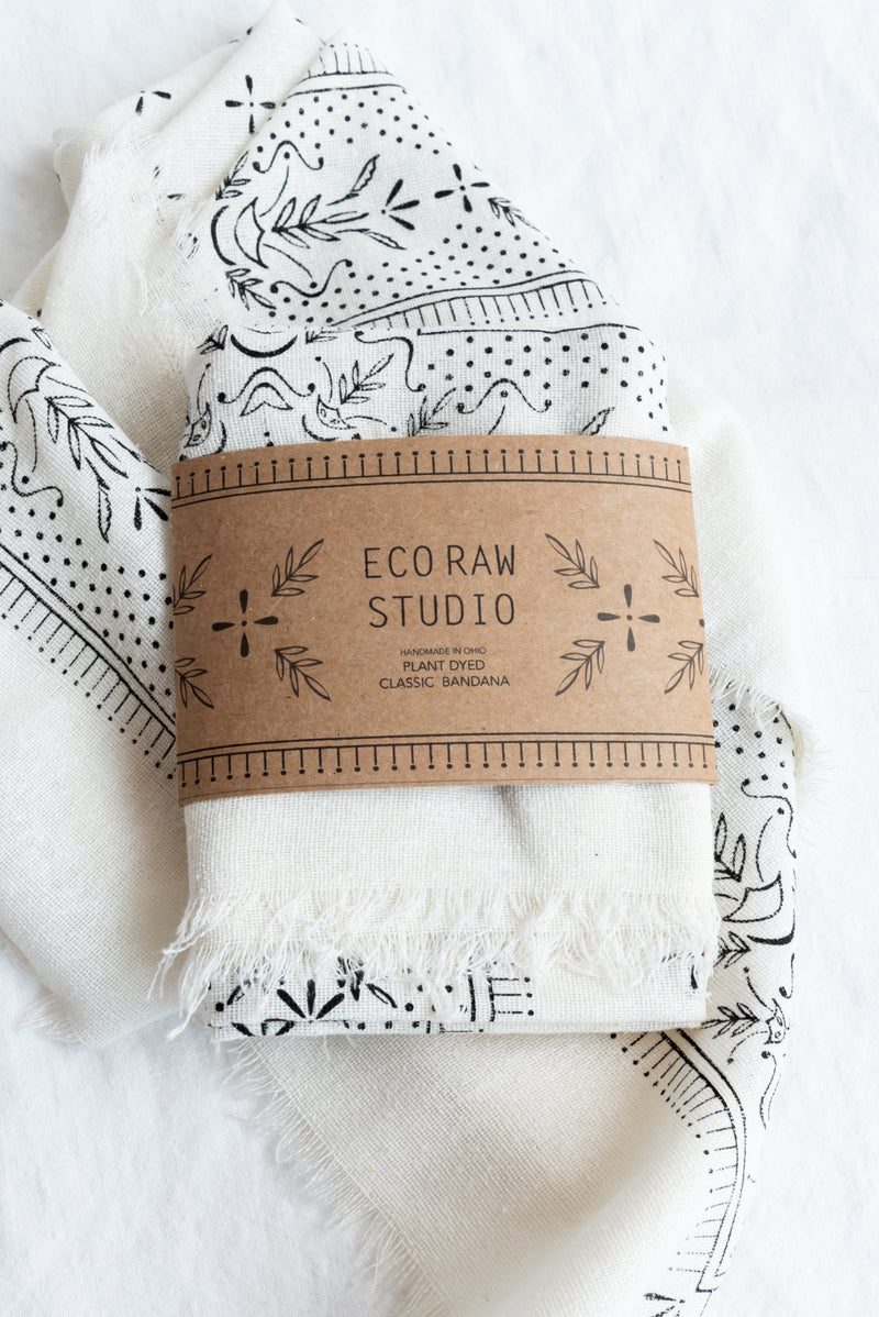 Eco Raw Plant Dyed Bandana