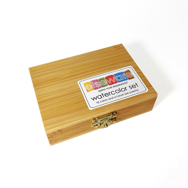 Elseware Watercolor Set Bamboo Box