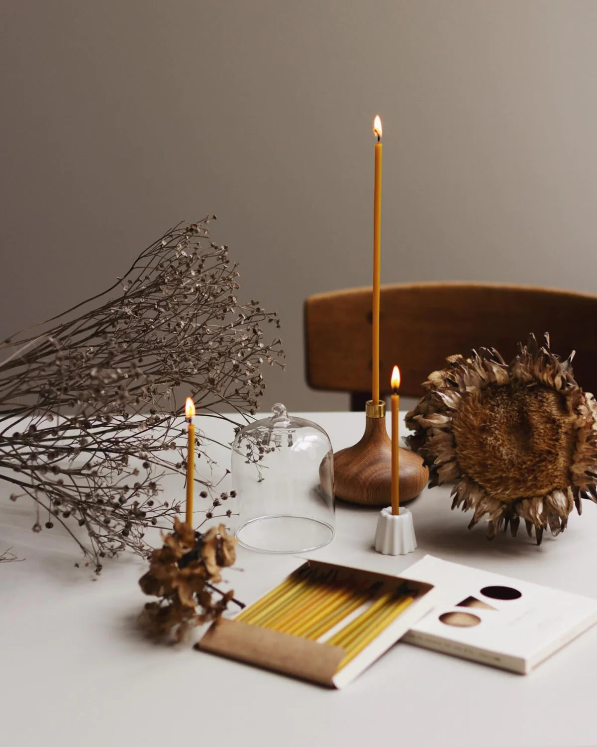 OVO Things オーク キャンドルホルダー 2個セット 木製 ろうそく Ovo Things Oak Candle Holder – Moon and Arrow
