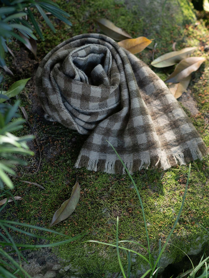 Oats & Rice Checkered Green Scarf