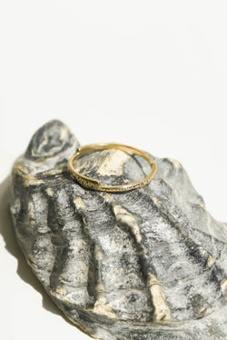 T.Kahres jewelry 10kt gold razor eternity band with diamonds