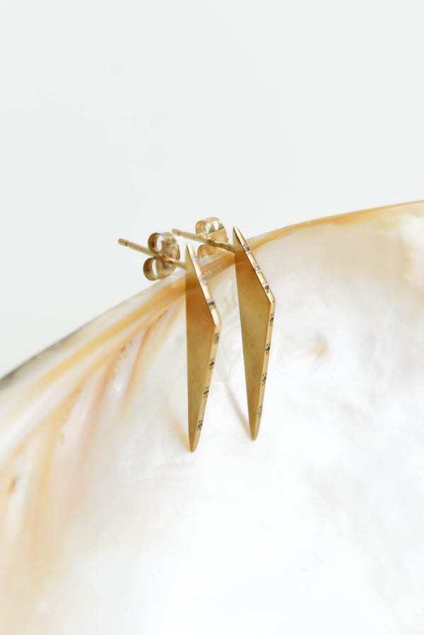 T.Kahres Jewelry 10kt gold scalene earrings