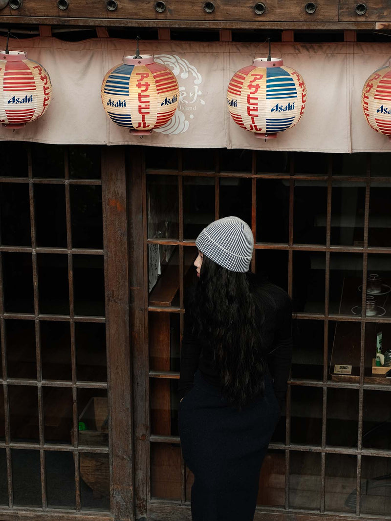 Oats & Rice Seafarer Cashmere Ribbed Beanie