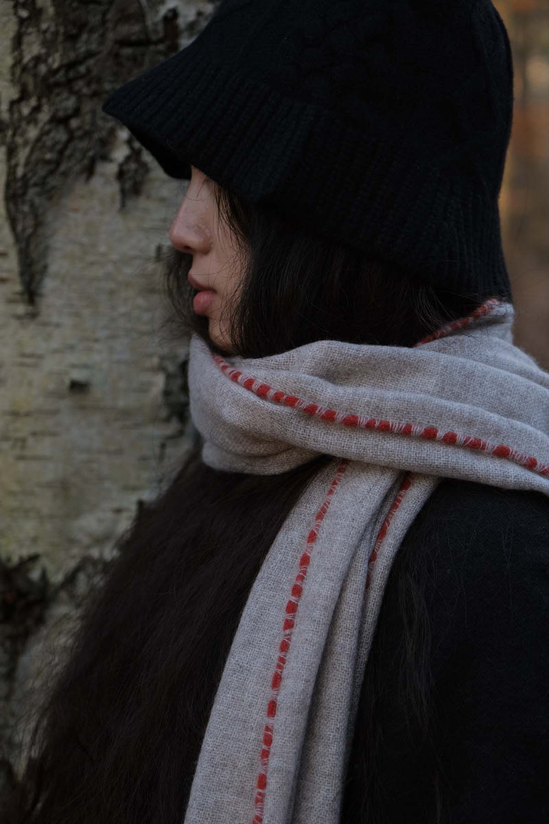 Oats & Rice Weaver Cashmere Scarf