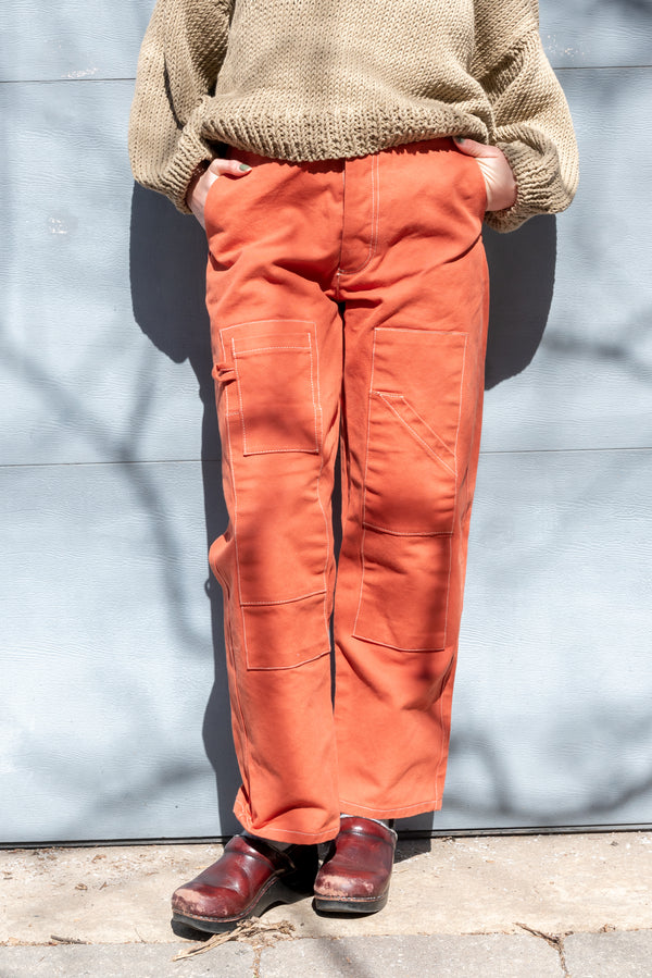 Abeline Patch Pants in Terracotta