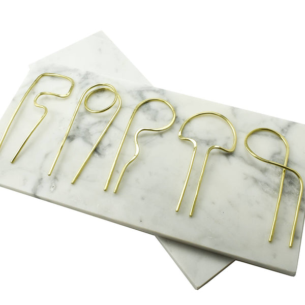 PeLo Modern Hair - Large Super Sculpture Hair Fork in Brass