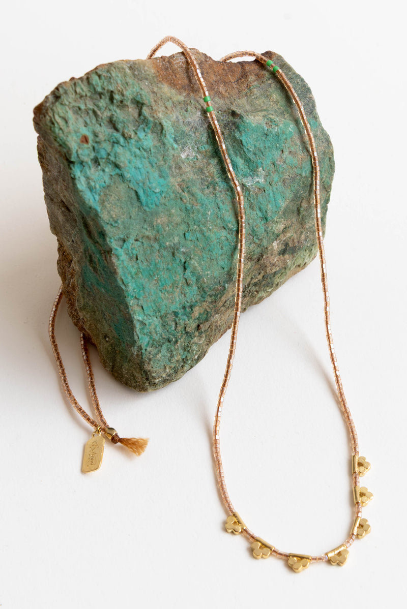 Satomi Lucky Loop Glass Beaded Necklace