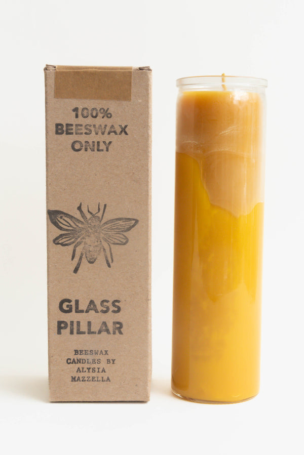Alysia Mazzella Glass Pillar Candle