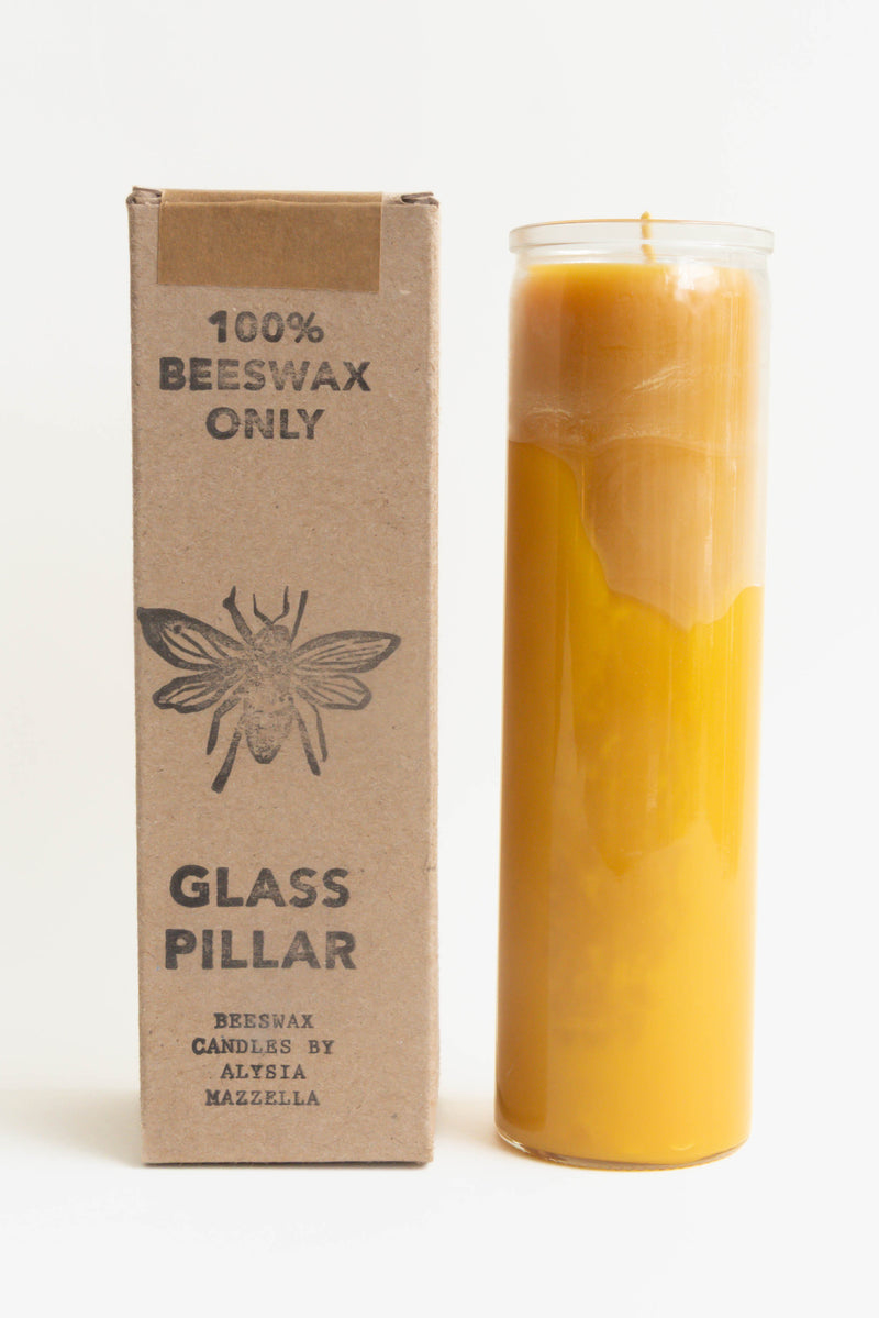 Alysia Mazzella Glass Pillar Candle