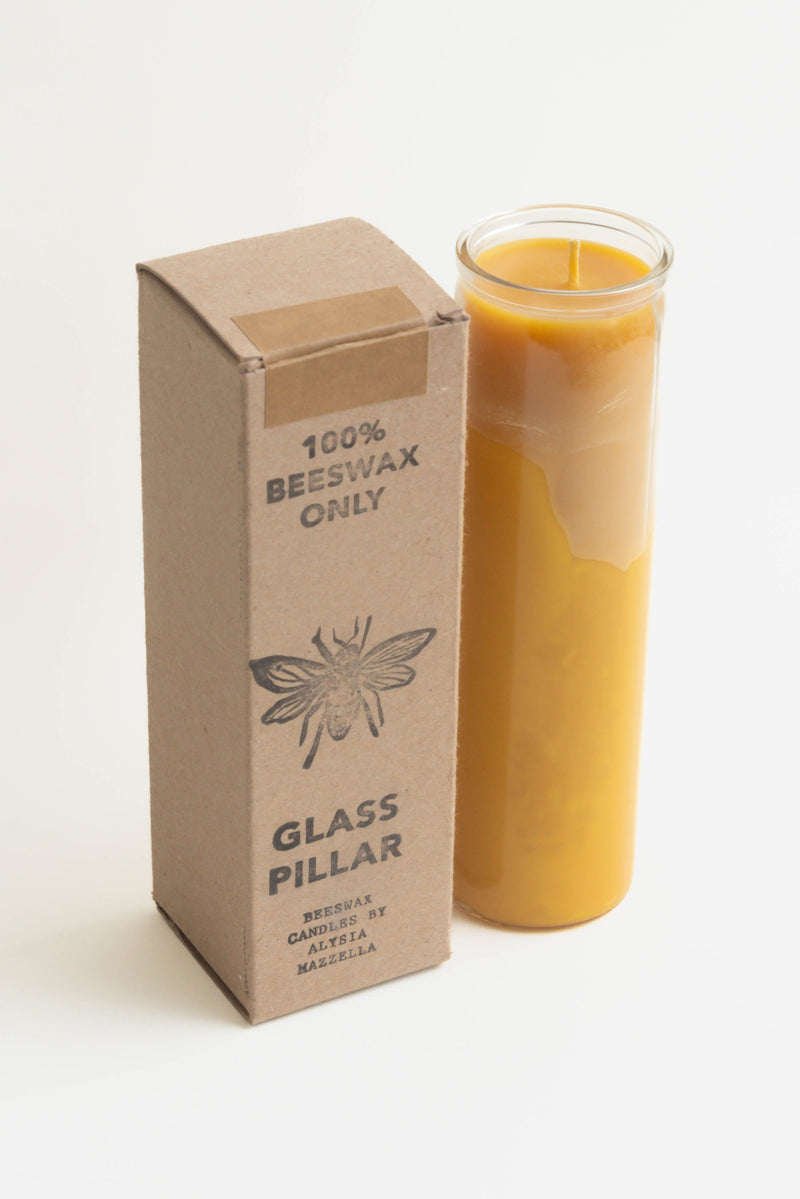Alysia Mazzella Glass Pillar Candle