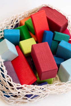 Grimm's 30 Colored Geo Blocks (in a bag)