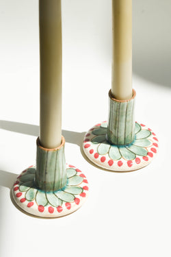 Kiliim Blooms Ceramic Candle Holder