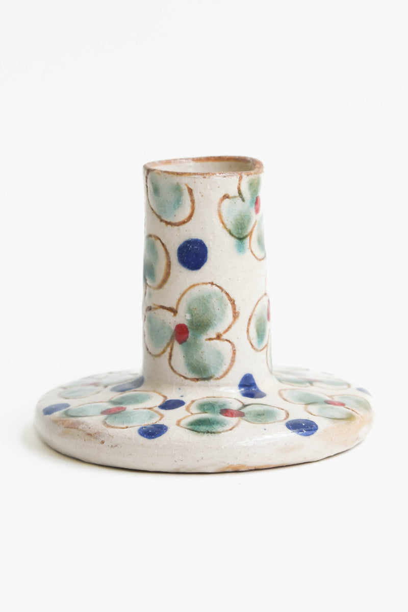 Kiliim Red Daisy Ceramic Candle Holder