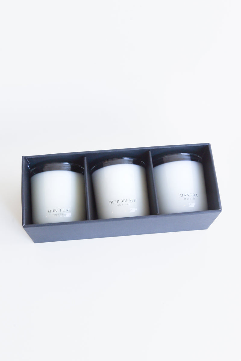 Cedar and Myrrh Mini Wellness Candle Gift Set