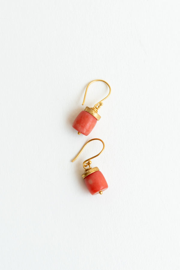 River Song Antique Pink Coral Earrings