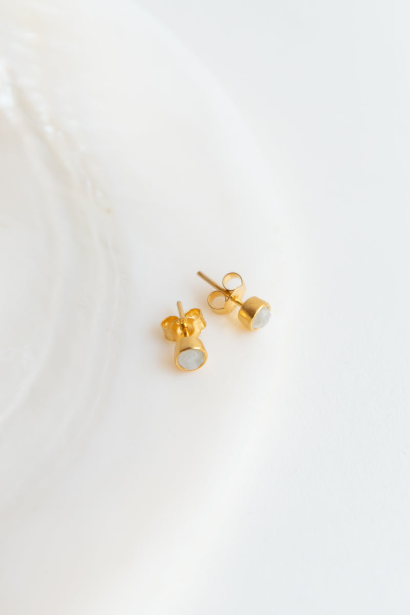 River Song Faceted Dot Stud