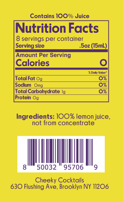 Cheeky Cocktails - Lemon Juice 4oz