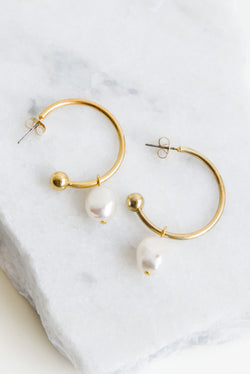 Feast Jewelry Pearl Hoops