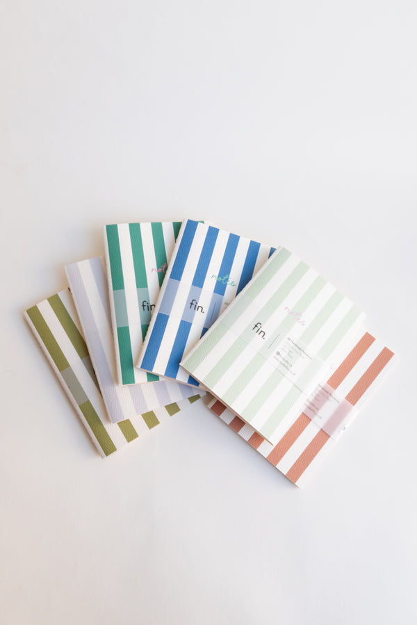 Fin Studio - Striped Notebook with Contrast Color