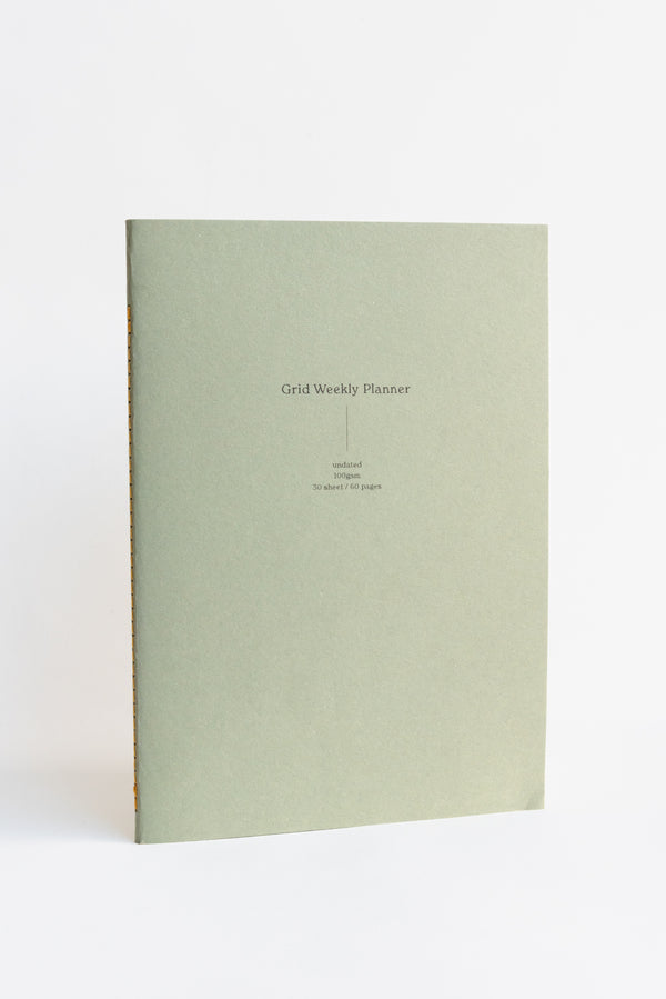 Fin Studio - Grid Weekly Planner Notebook / Vita Series-Pale Green
