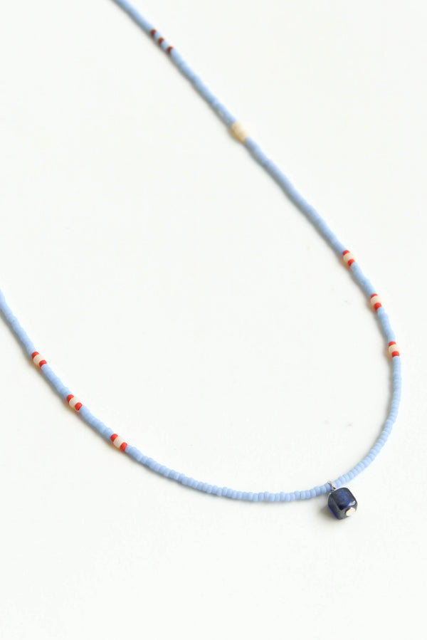 Fond Jewelry Blue Sqaure Charm Necklace