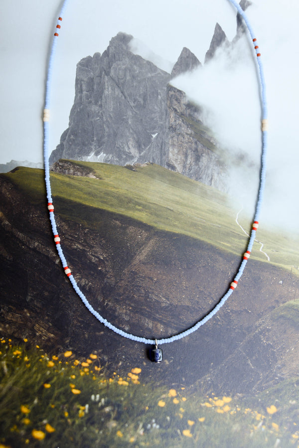 Fond Jewelry Blue Sqaure Charm Necklace