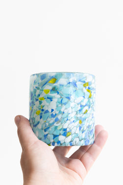 LUZ Collection Hand Blown Tumbler in Eggshell