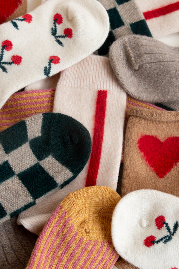 Hansel from Basel Racing Stripe Cashmere Crew