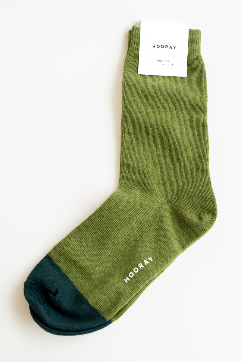 Hooray Crew Length Cotton Socks