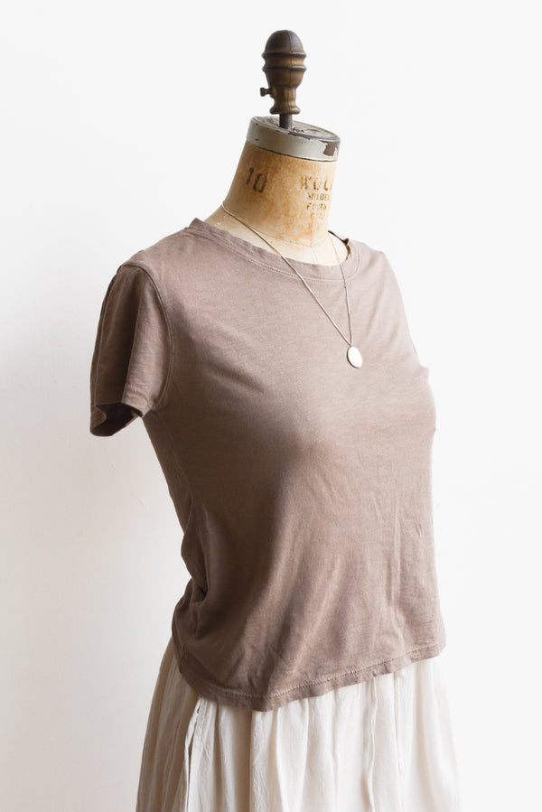 Baby Tee in Warm Taupe