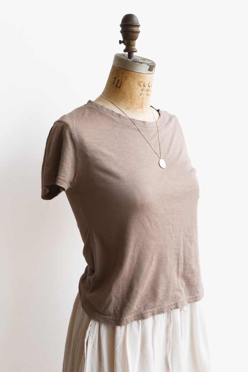Baby Tee in Warm Taupe