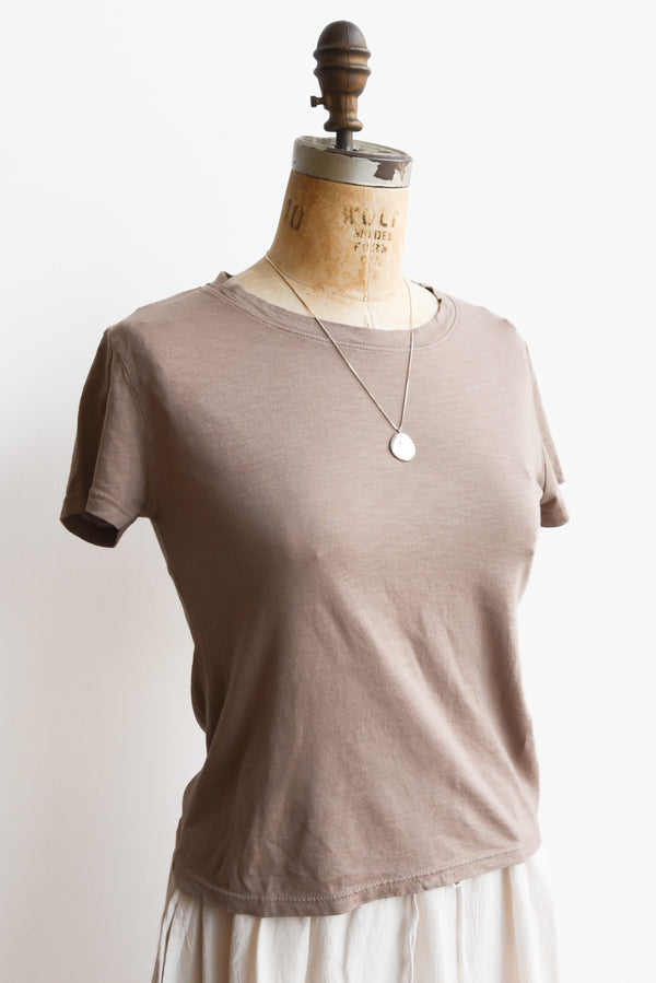 Baby Tee in Warm Taupe