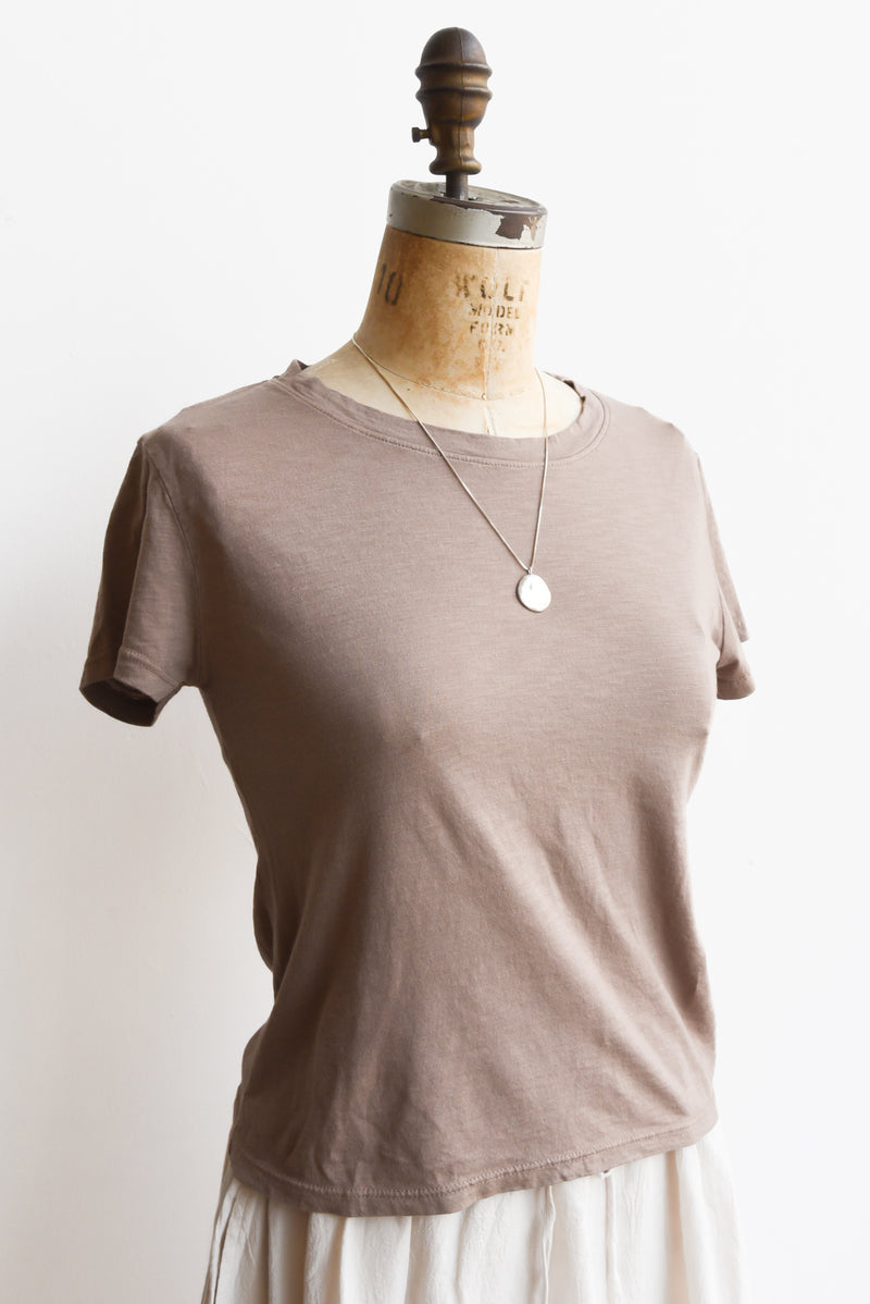 Baby Tee in Warm Taupe